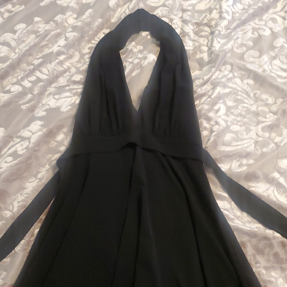Heart Moon Star Black Halter Backless Top